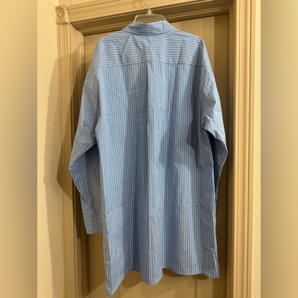 NWT Michael Kors Blue and White Striped Shirt - Picture 2 of 5